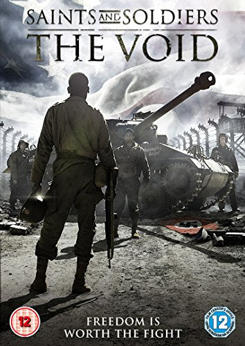 DVD cover for “Saints And Soldiers - The Void” featuring soldiers and a tank.