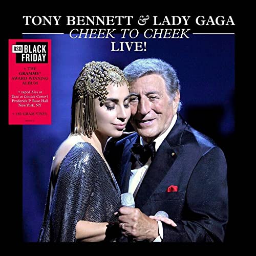 Tony Bennett and Lady Gaga on album cover, “Cheek to Cheek Live!”
