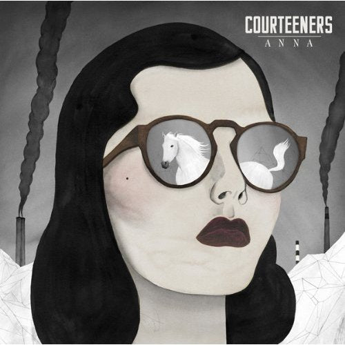 Courteeners "Anna" vinyl album cover: illustrated face with horse reflections.