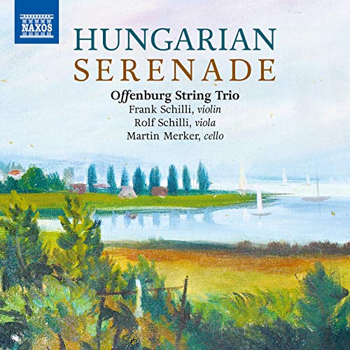 "CD cover featuring a serene landscape painting with 'Hungarian Serenade' title."