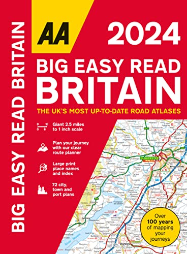 Big Easy Read Britain 2024 Spiral (A3 Atlas) (AA Road Atlas) (UK Road Atlases) (AA Road Atlas Britain)