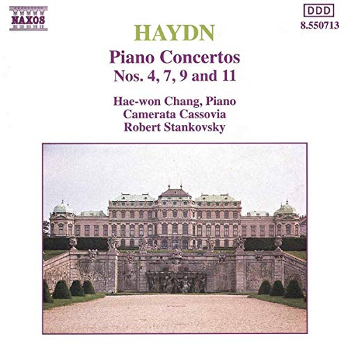 CD cover for Haydn piano concertos featuring a grand palace exterior.