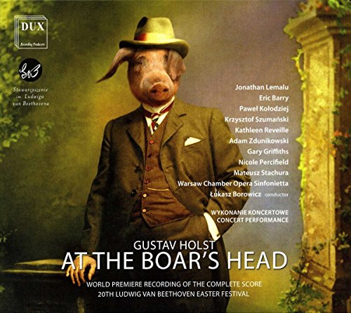 CD cover: a pig in a suit and hat, classical music theme.
