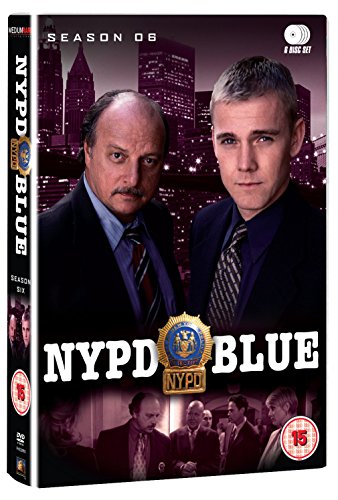 NYPD Blue Season 6 DVD cover with detectives and city skyline.