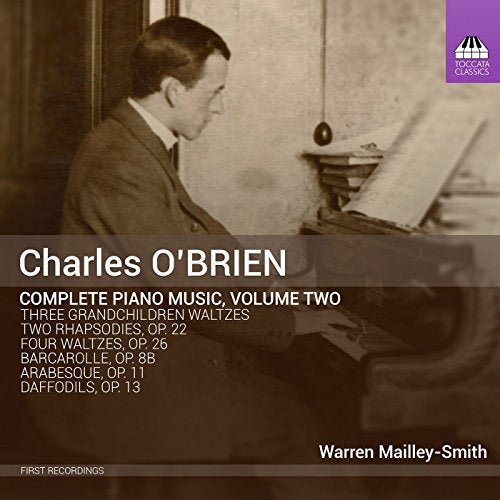 CD cover featuring a man playing piano, with text overlay listing musical compositions.