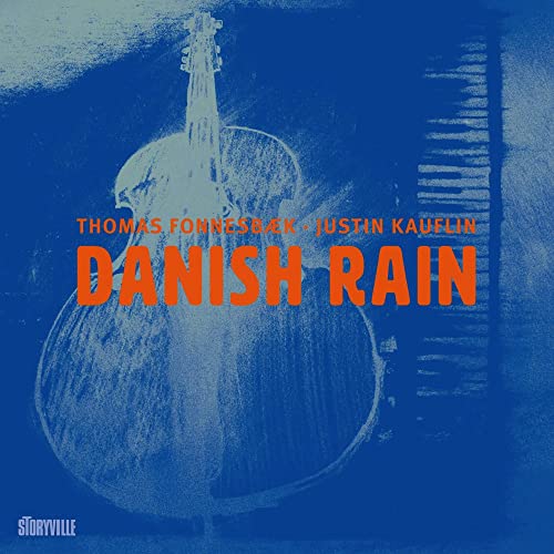 CD cover for “Danish Rain” featuring a double bass and piano.