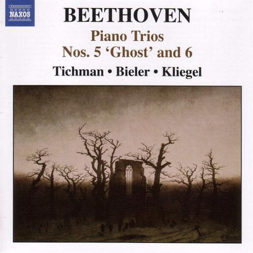 CD cover for Beethoven piano trios featuring a ruined abbey in a landscape.