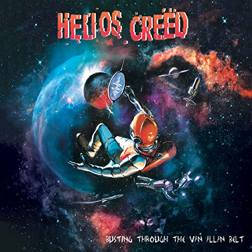 CD cover: Astronaut falling through space with Earth and spacecraft.