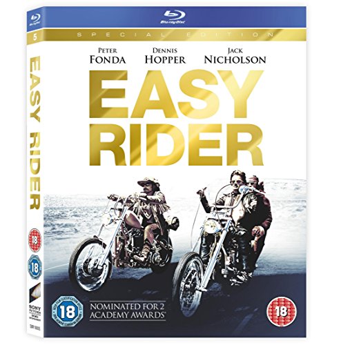 "Blu-ray case for 'Easy Rider' with two bikers on motorcycles."