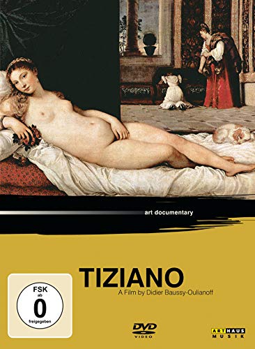 DVD cover for art documentary "Tiziano", featuring a reclining nude painting.
