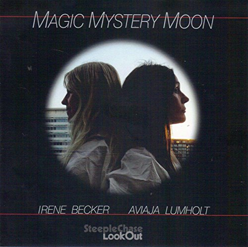 "Album cover featuring silhouettes of two women against a full moon."