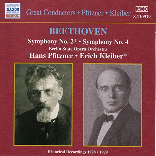 CD cover featuring portraits of composers Pfitzner and Kleiber, Beethoven symphonies.