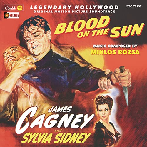 CD cover for “Blood on the Sun” soundtrack featuring James Cagney and Sylvia Sidney.