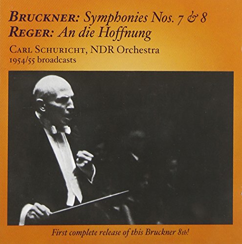 Balding conductor in tuxedo on orange CD cover with black-and-white photo and text overlay.
