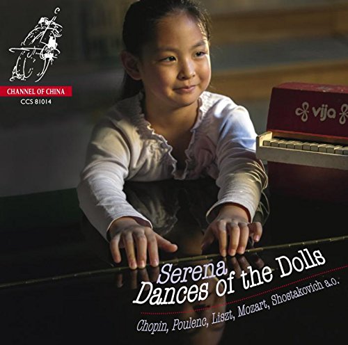 "Album cover featuring a young girl playing piano with text overlay."