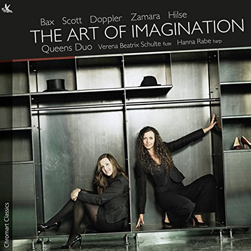 CD cover art featuring two women in black posing in metal storage cubbies.