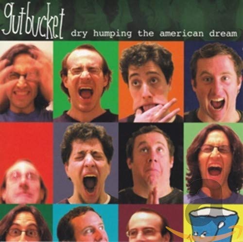 CD cover with a grid of expressive faces and band title “Gutbucket”.