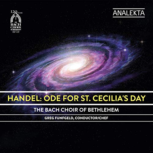 A galaxy image on a black background with text overlay describing a music album.