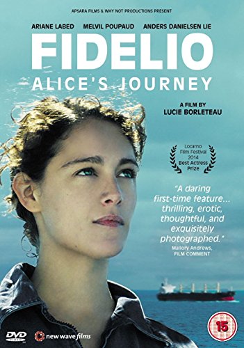 DVD cover for Fidelio: Alice's Journey featuring a close-up of a woman at sea.