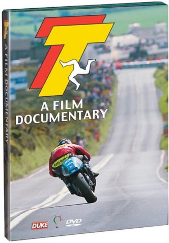 DVD case with a motorcycle rider on a road and "TT" logo.