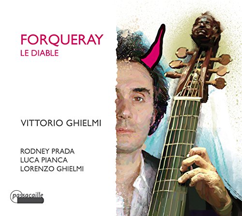 CD cover featuring a portrait and illustration of a viola da gamba.