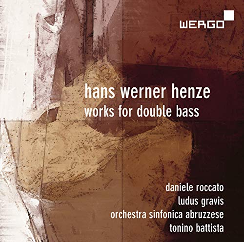 CD cover for Hans Werner Henze’s works for double bass, abstract design.
