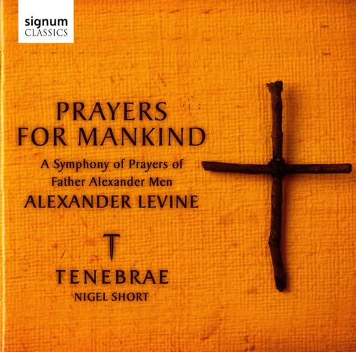 CD cover with orange background, dark wooden cross, and text details.