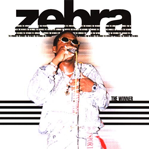 CD cover for Zebra’s “The Winner” featuring a man singing into a microphone.