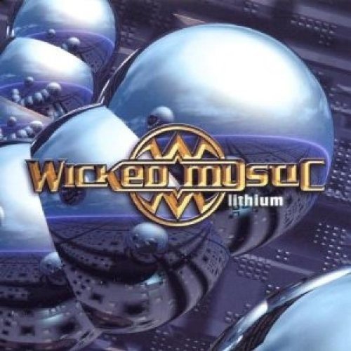 "Album cover with metallic spheres and 'Wicked Mystic Lithium' in gold and white text."