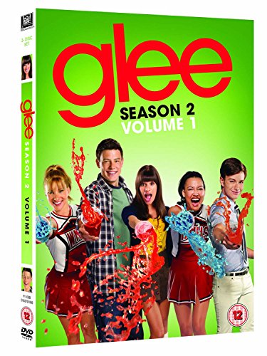 Glee Season 2 Volume 1 DVD cover with cast members and cheerleaders.