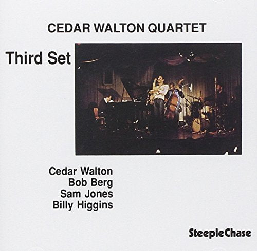CD cover for Cedar Walton Quartet’s “Third Set” featuring a jazz band onstage.