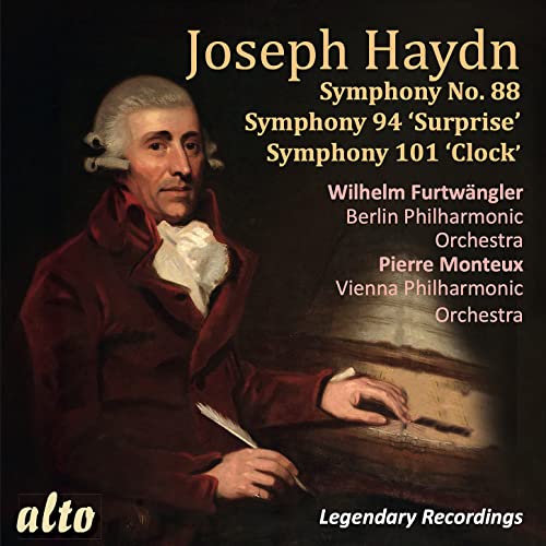 CD cover featuring portrait of composer Joseph Haydn and conductor names.
