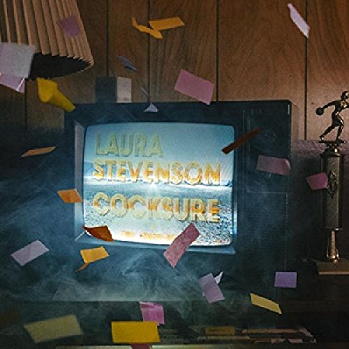 Album cover for "Cocksure" by Laura Stevenson, featuring a television screen with the title.