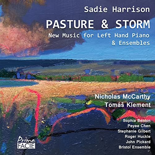 CD cover for "Pasture & Storm" featuring a painted landscape.