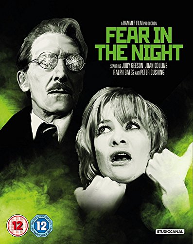 Blu-ray cover art featuring Peter Cushing and Judy Geeson against a green smoky background.