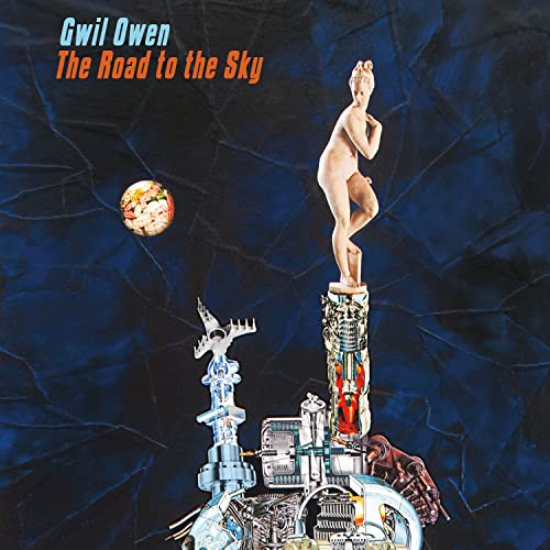 CD cover: surreal collage with a statue, planet, and mechanical parts.