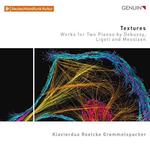 CD cover for "Textures" by Roelcke Gremm, featuring abstract colorful lines.