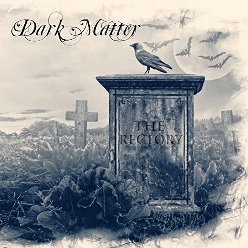 CD cover: graveyard scene with crows, a rectory, and moon.
