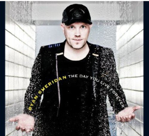 CD cover featuring Ryan Sheridan in a black jacket and cap, with water splashing.