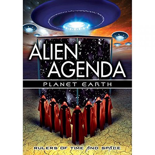 "Alien Agenda: Planet Earth" DVD cover featuring UFOs and robed figures in a circle.