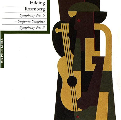 CD cover for Rosenberg Hilding’s Symphonies 6 & 3, abstract cello art.