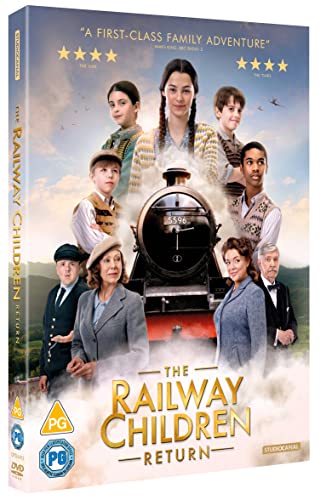 DVD case for "The Railway Children Return" featuring characters and a steam train.