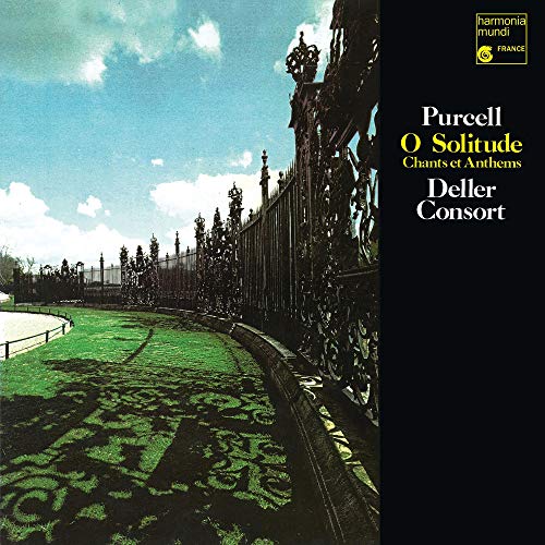 Vinyl record cover: garden with wrought iron fence, blue sky.