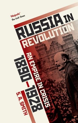 Book cover: “Russia in Revolution” with Lenin and a crowd scene.