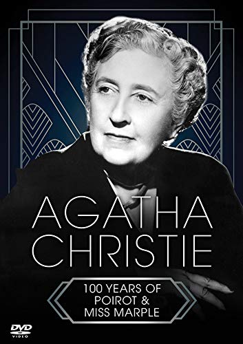 DVD cover featuring a black-and-white portrait of Agatha Christie on a dark blue background.