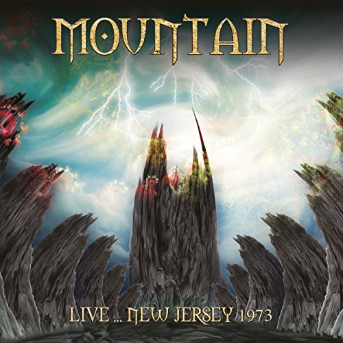Mountain album cover: jagged peaks under a stormy, bright sky.