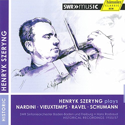 CD cover featuring violinist Henryk Szeryng in a sketched portrait.