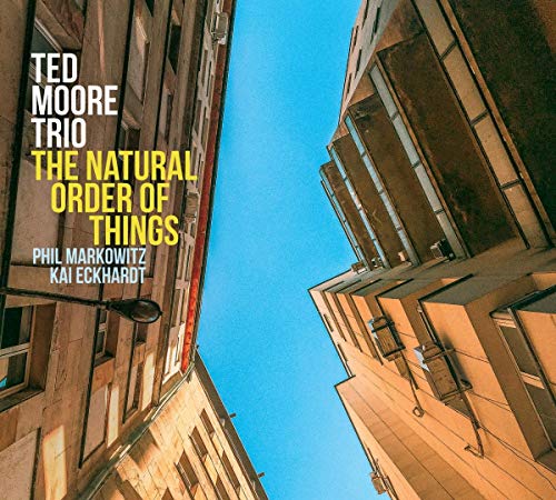 Album cover with cityscape and text "Ted Moore Trio - The Natural Order of Things".