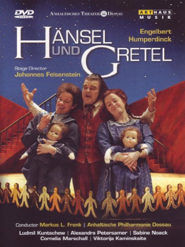 "DVD cover for 'Hansel und Gretel' opera featuring a family on the cover."