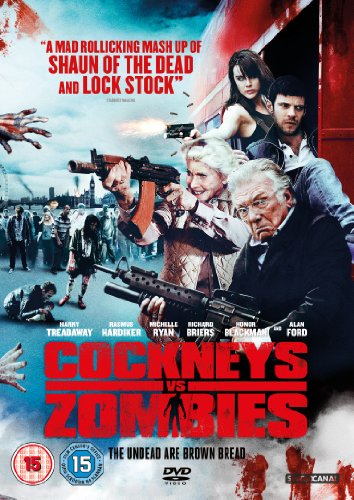 DVD cover art featuring armed people fighting zombies against a London skyline background.
